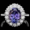 14k Gold 4.00ct Tanzanite 1.00ct Diamond Ring