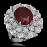 14K Gold 10.35ct Ruby 1.73ct Diamond Ring