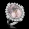 14k Gold 9.16ct Kunzite 1.35ct Diamond Ring