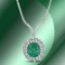 14K Gold 17.08cts Emerald & 11.77cts Diamond Necklace