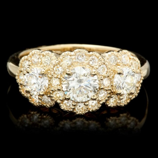 14k Yellow Gold 1.6ct Diamond Ring