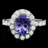 14k Gold 1.71ct Tanzanite 1.06ct Diamond Ring