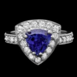 14k Gold 2.00ct Tanzanite 1.00ct Diamond Ring