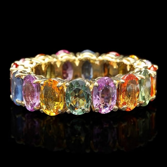 14k Yellow Gold 8.00ct Sapphire Ring