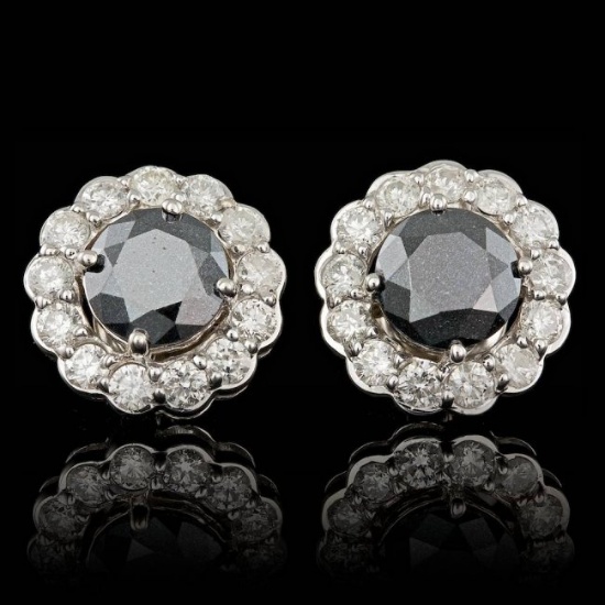 14k White Gold 6ct Diamond Earrings