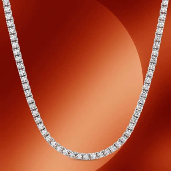 14K Gold 6.48cts Diamond Necklace