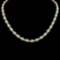 14K Gold 24.51ct Opal 2.24ct Diamond Necklace
