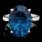 14k White Gold 10.00ct Topaz Ring