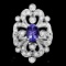 14k Gold 2.00ct Tanzanite 1.20ct Diamond Ring