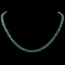 14k Gold 18.00ct Emerald 1.00ct Diamond Necklace