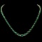 14k Gold 23ct Emerald 1.10ct Diamond Necklace