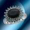 18k Gold 2.46cts Sapphire & 0.50cts Diamond Ring