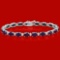 14k Gold 16.86ct Sapphire 0.63ct Diamond Bracelet