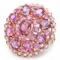14k Rose Gold 11ct Sapphire 0.75ct Diamond Ring