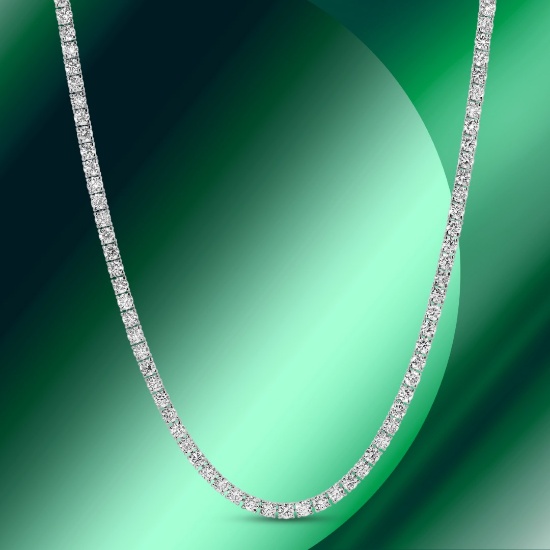 18K Gold 12.27cts Diamond Necklace