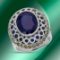 14k Gold 6.43ctc Sapphire & 1.01ctc Diamond Ring