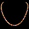 14k Gold 44ct Sapphire 1.0ct Diamond Necklace