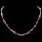 14k Gold 31ct Sapphire 1.20ct Diamond Necklace