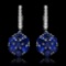 14k White Gold 5.64ct Sapphire 0.58ct Diamond Earrings