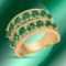 14k Gold 2.12ctc Emerald & 0.14ctc Diamond Ring