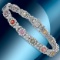 14K Gold 3.44cts Multi-Color Sapphire & 4.21cts Diamond Bracelet