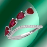 14k Gold 1.59ctc Ruby &  0.19ctc Diamond Ring