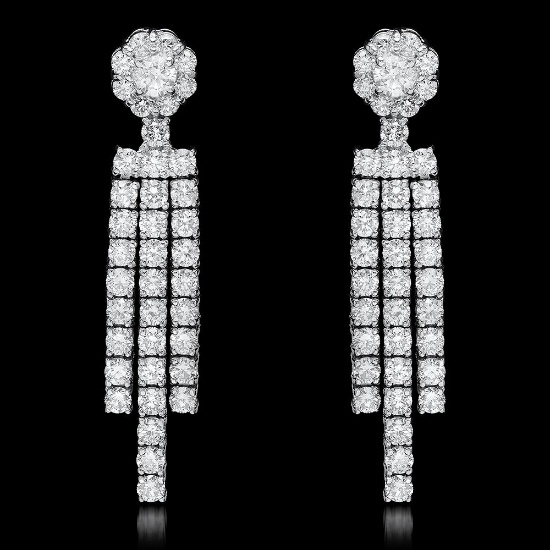 18k White Gold 2.67ct Diamond Earrings