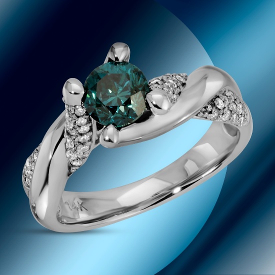 14K Gold 1.29cts Diamond Ring