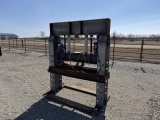 SHOP BUILT 60 TON UPRIGHT ADJUSTABLE SHOP PRESS 1