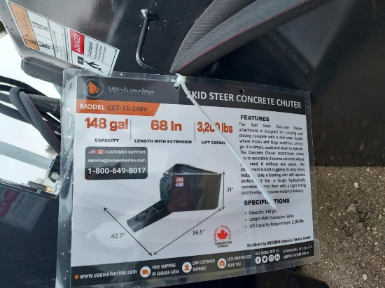 2025 WOLVERINE CONCRETE CHUTER CCT-11-148V 74