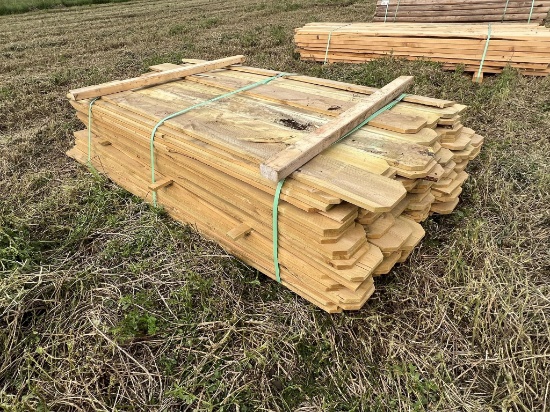 4 BUNDLES OF DOG EAR FENCE PICKET 5.5"X 6FT 464