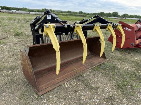 Grapple, Bucket 8FT SKID ATTACH BUCKET WITH GRAPPLE 1012