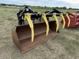 Grapple, Bucket 8FT SKID ATTACH BUCKET WITH GRAPPLE 1012