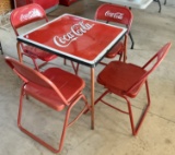 COCA COLA TABLE AND CHAIRS