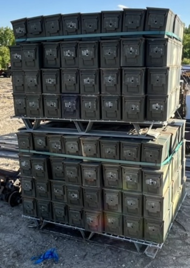 PALLET OF METAL AMMO BOXES