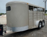BUMPER PULL 16' STOCK TRAILER