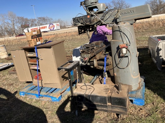 DRILL PRESS & CABINET