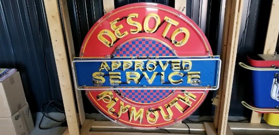DESOTO/PLYMOUTH Approved Service Neon, Selling No Reserve!