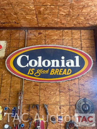 Tin Colonial Bread Sign
