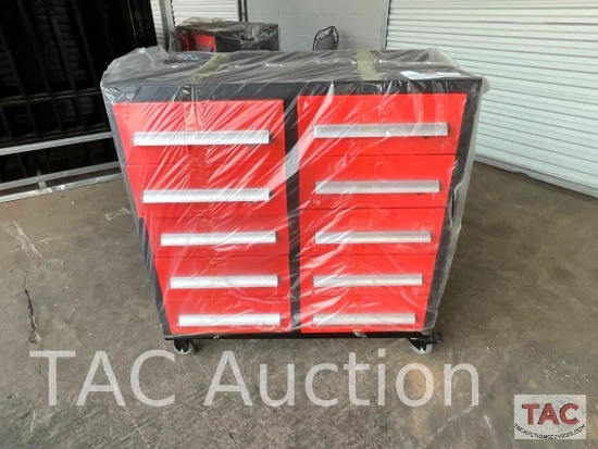 New Heavy Duty (10) Drawer Rolling Tool Cart