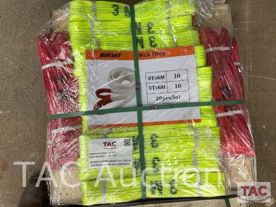 New (20 Count) Pallet Of Lifting Slings