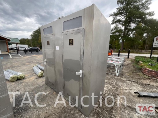 New Double Stall Unisex Porta Potty W/ Sink