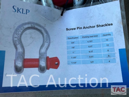 (38) New Screw Pin Anchor Shackles
