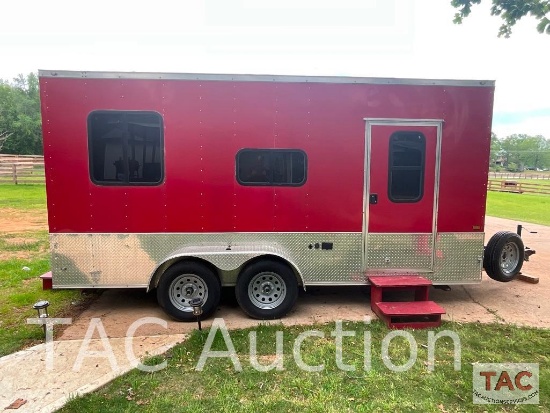 2018 Rock Solid Cargo Enclosed Camper Trailer 7x16