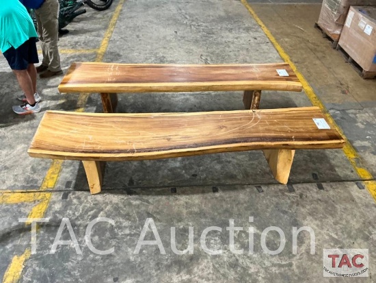 2 Custom Wood Benches
