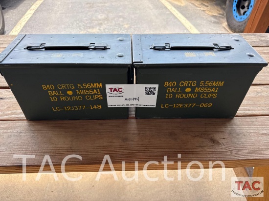 2 M2A1 50 Caliber Military Ammo Cans