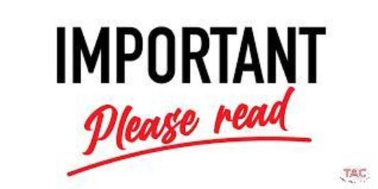 IMPORTANT - PLEASE READ