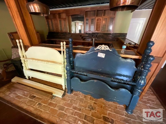 Twin Bed Frames And Armchair