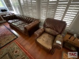Leather Couch And Reclining Arm Chair