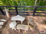 Cement Benches And Yard Decorations